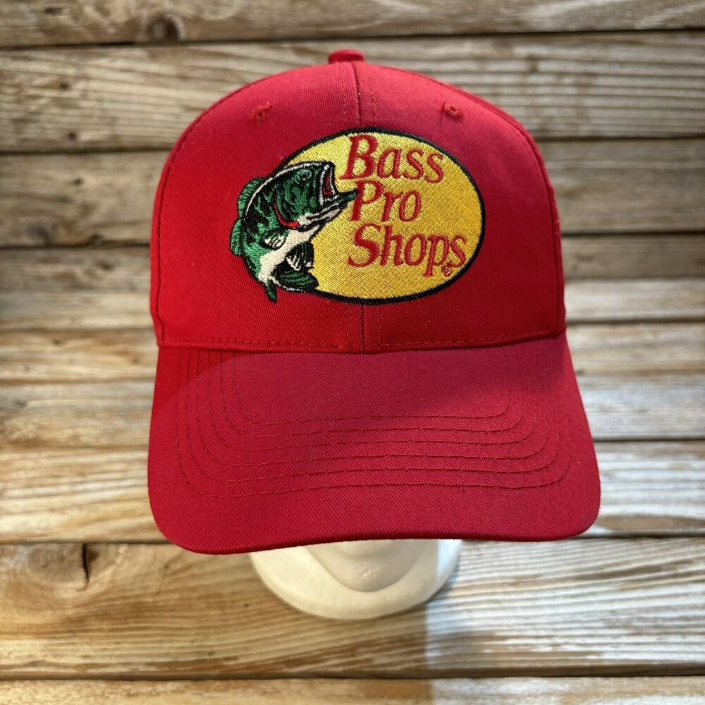 Bass Pro Shops Club Launch 2018 Red Baseball Hat Cap Snapback Fishing